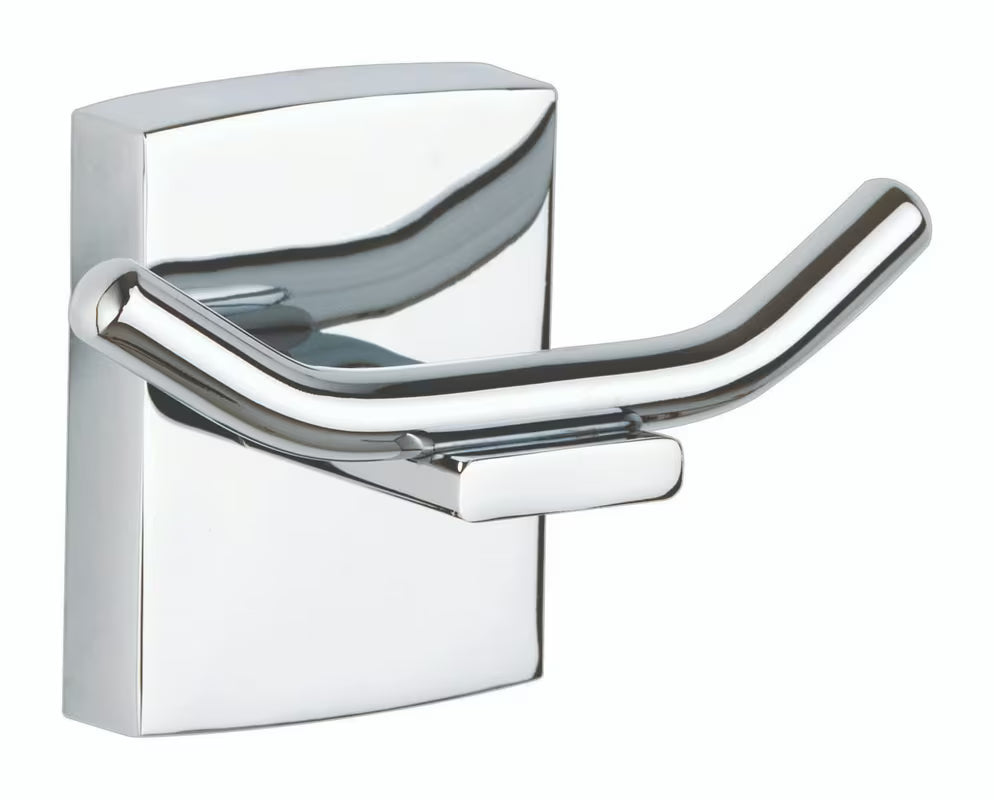 Kromirani kupaonski kukica Tesa Klaam kvadratnog dizajna, montaža bez bušenja pomoću tesa Power.Kit