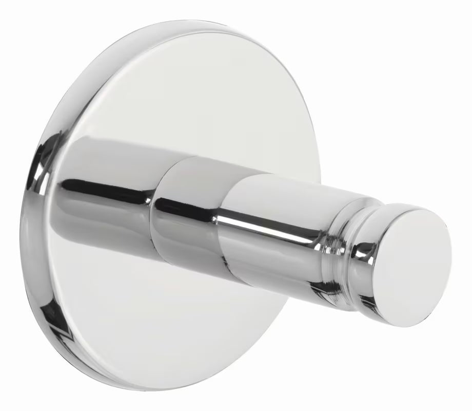 Kromirani kukica Tesa powerbutton pro montaža bez bušenja na pločice i druge glatke površine.