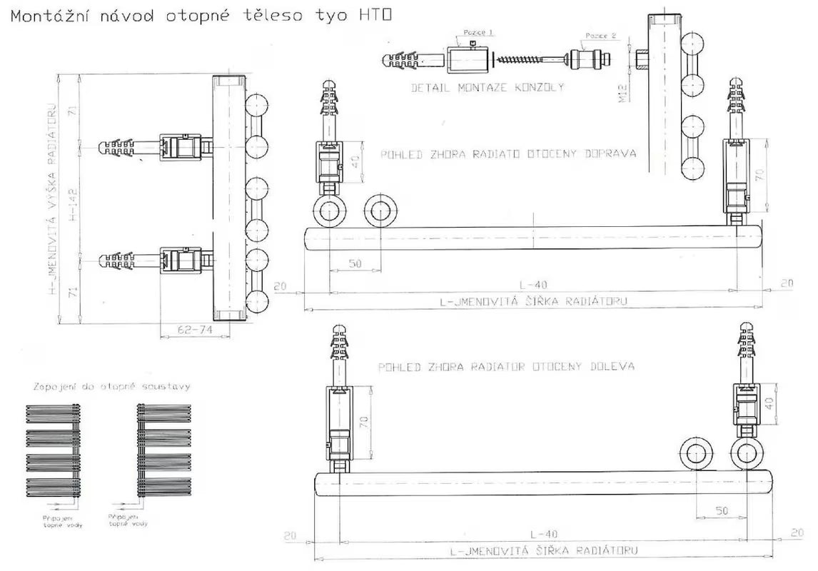Kombinirani kupaonski radijator Thermal Trend Henrik u antracit boji, 145x60 cm.
