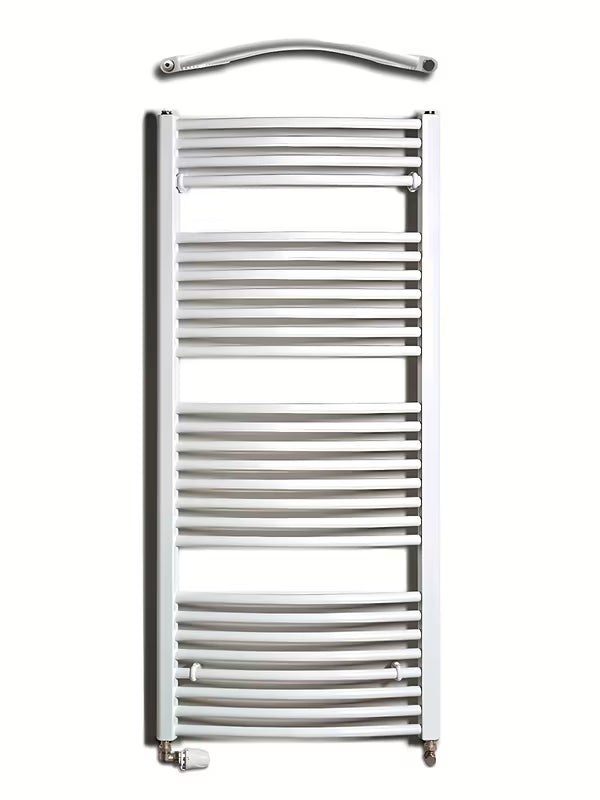 Bijeli kombinirani cijevni radijator Thermal Trend Kdo 60x132 cm, prikladan za kupaonicu