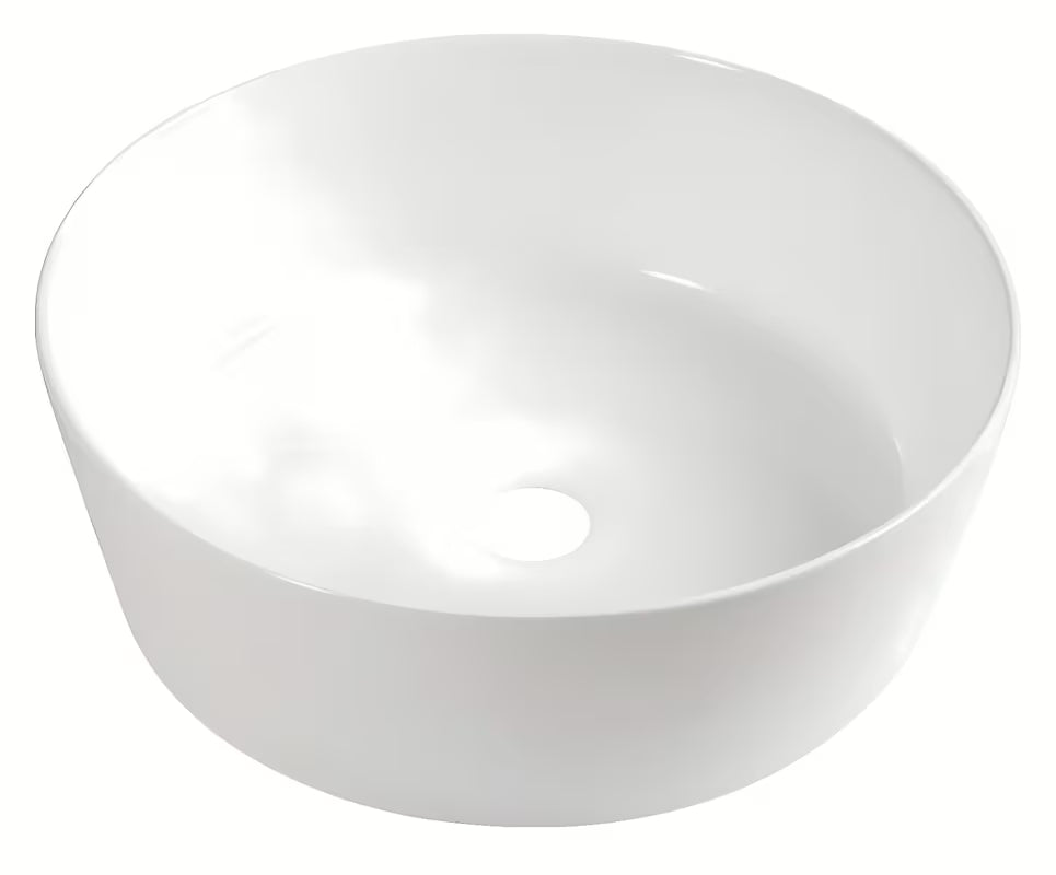 Bijeli umivaonik na ploču Triomini Slim 40x40 cm od tanke keramike s blago valovitim rubovima