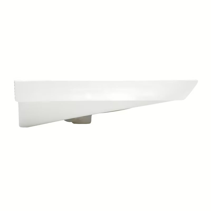 Bijeli viseće bez barijera umivaonik Vitra 65x56 cm od keramike s preljevom i otvorom pro slavinu u sredini.