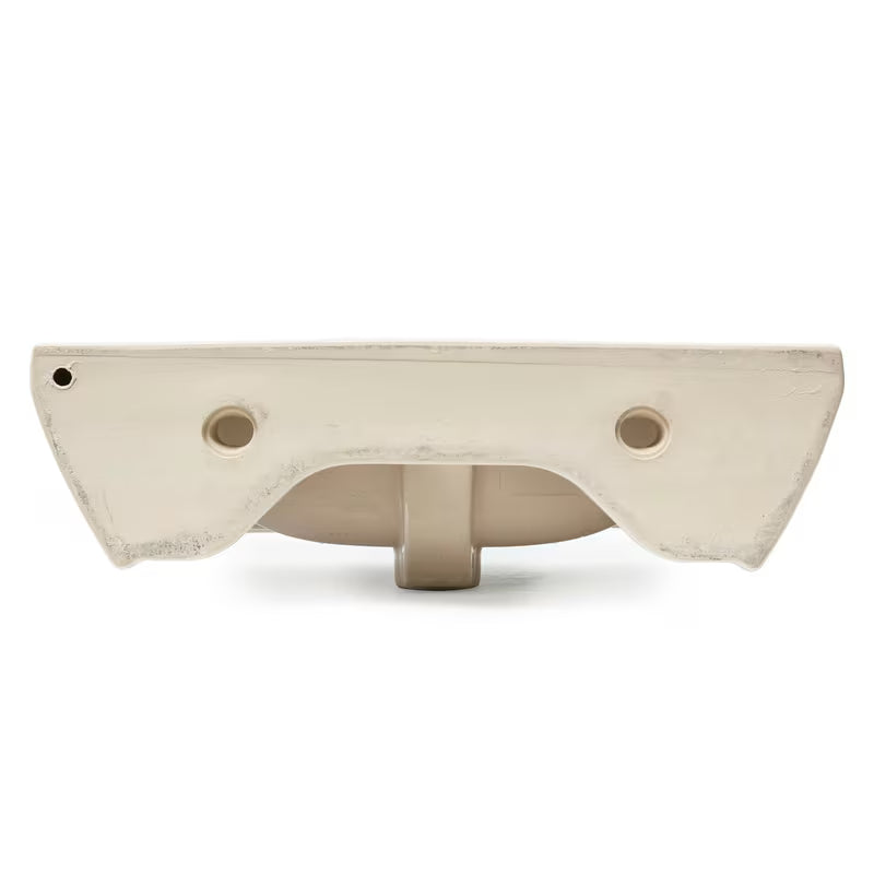 Bijeli viseće keramički umivaonik vitra Integra 55x45 cm s otvorom pro za slavinu u sredini i preljevom.