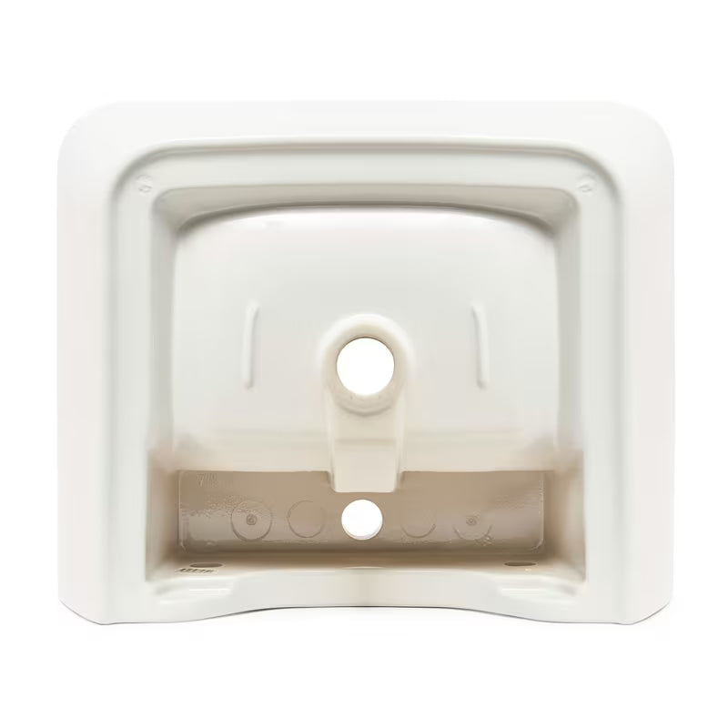 Bijeli viseće keramički umivaonik vitra Integra 55x45 cm s otvorom pro za slavinu u sredini i preljevom.