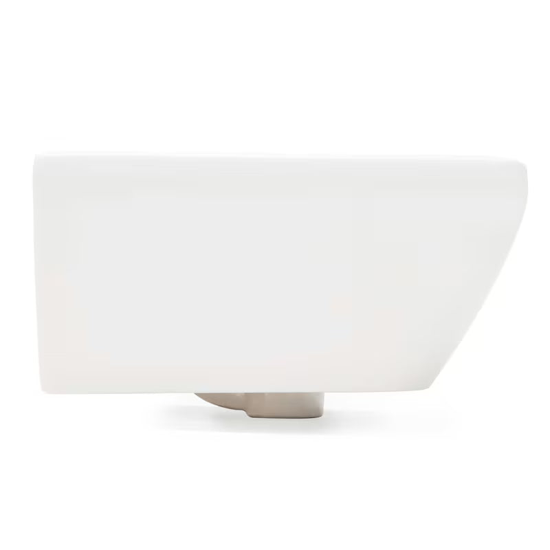 Bijeli viseći umivaonik Vitra Integra 60x36 cm od keramike s otvorom pro za slavinu u sredini i preljevom.