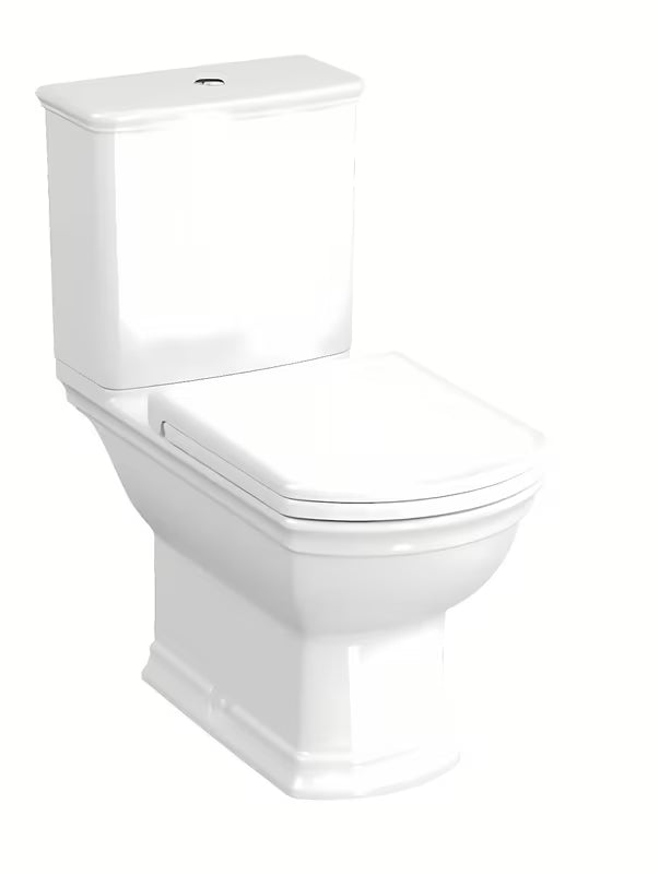 Bijeli WC kombi Vitra Ricordi s vario odvodom, uključujući armaturu, bez WC deske