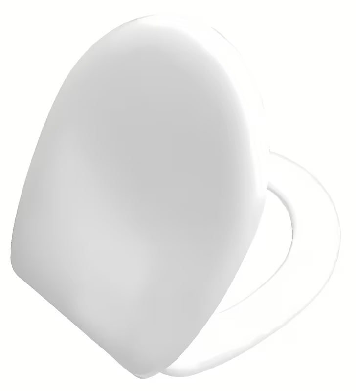 Bijelo WC daska vitra Ricordi od duroplasta s metalnim šarkama i glatkom površinom koja se lako čisti.