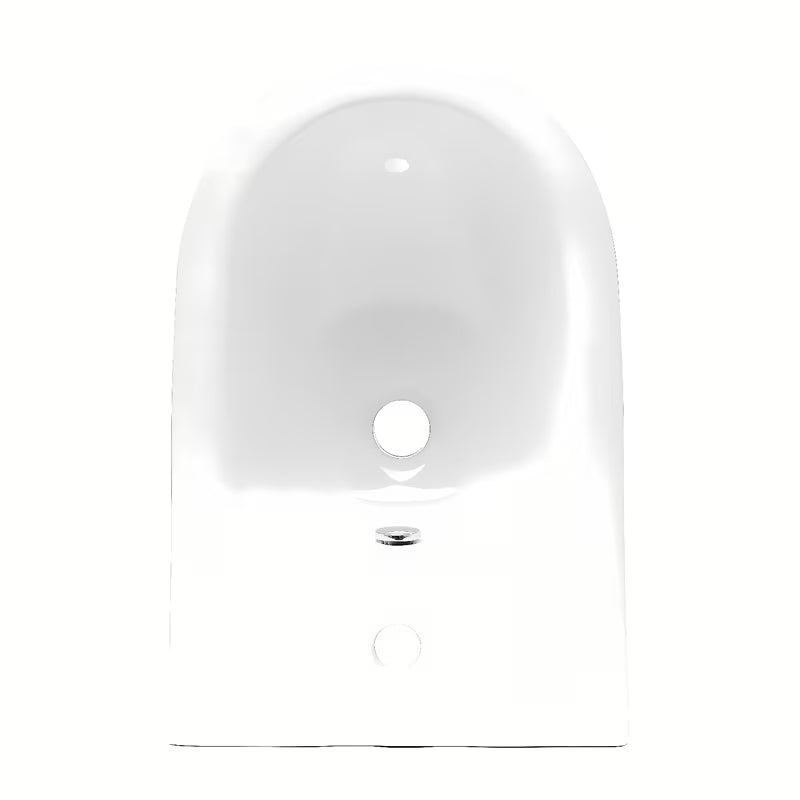 Bijeli viseći bide vitra Shift sa skrivenim pričvršćenjem keramike, bez vidljivih poklopaca i otvora.