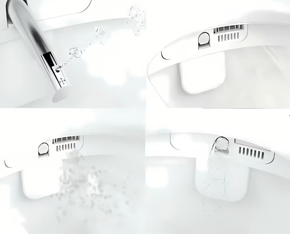 Bijeli inteligentni WC školjka s Funkcijom Bidea Vitra V Care 1.1 bez sustava za ispiranje s wc daskom