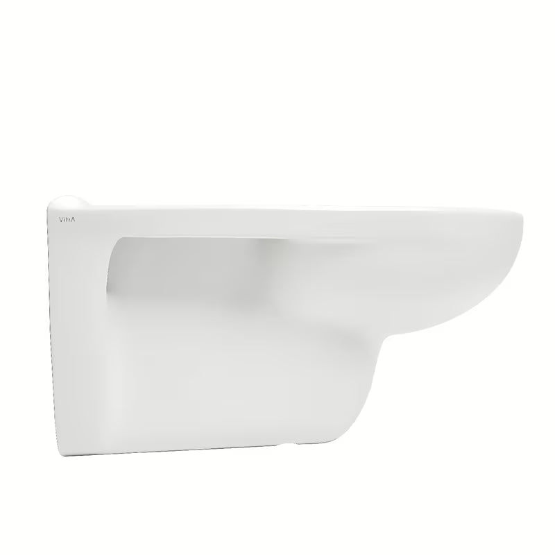 Bijeli viseća WC školjka Vitra s rimless ispiranjem pro lakšeg održavanja