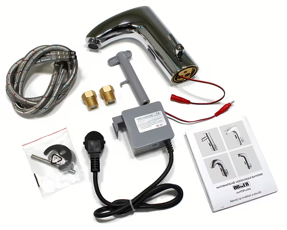 Kromirana senzorska miješalica za umivaonik Weltservis Donner s infracrvenim aktiviranjem