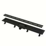 Tuš kanalica Alca Apz10black Simple u crnoj mat boji s rešetkom