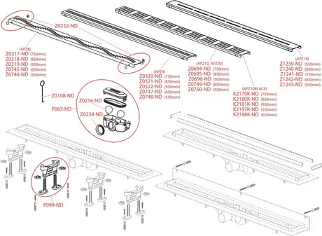 Tuš kanalica Alca Apz10black Simple u crnoj mat boji s rešetkom