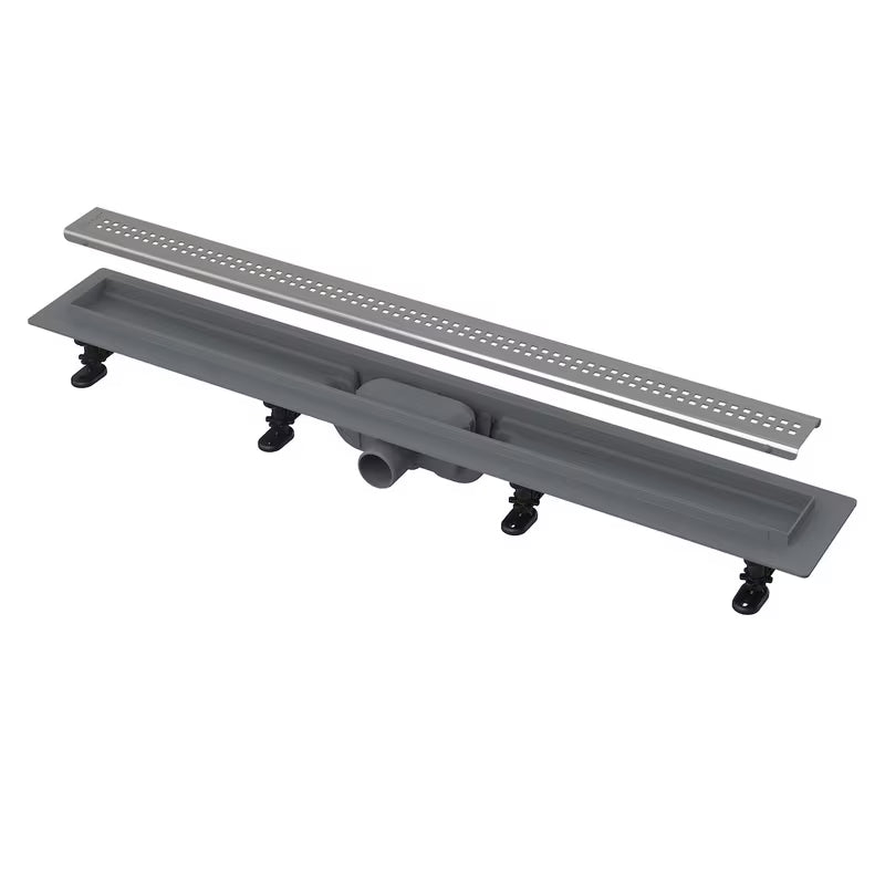 Tuš kanalica Alca APZ9 55 cm u izvedbi chrome-matt s rešetkom pro za tuš u razini poda.