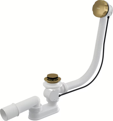 Odljevno preljevna Garnitura Za Kadu Alca Individual u mat zlatnoj izvedbi s preljevom i Bowden upravljanjem