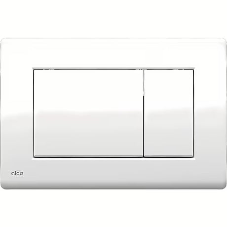 Bijele tipka za aktiviranje Alca pro predzidni instalacijski sustavi i WC školjke vodokotlići pro za ugradnju u zid s dvokoličinskim ispiranjem.