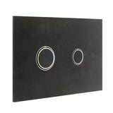 Crno-matni tipka za aktiviranje Alca pro vodokotlića Alcaplast iz serije Metal.