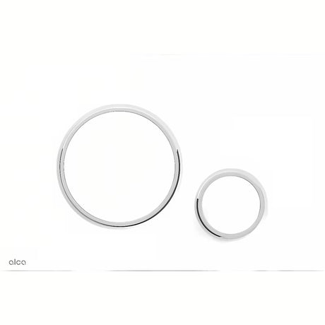 Bijela tipka za aktiviranje Alca M770 pro dvokoličinsko mehaničko ispiranje, s niskim profilom 5,5 mm.