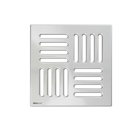 Podni sifon/slivnik Alca pro okvir 150×150 mm s masivnom rešetkom od nehrđajućeg čelika