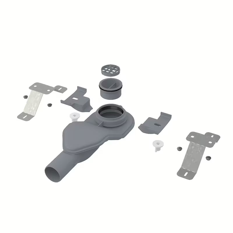 Sivi rotirajući sifon Alca pro podni kanali APZ13 s ugradbenom visinom od 54 mm