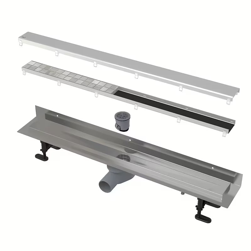 Nehrđajući tuš kanalica Alca APZ23Double s obostranom rešetkom Double pro ugradnja za zid