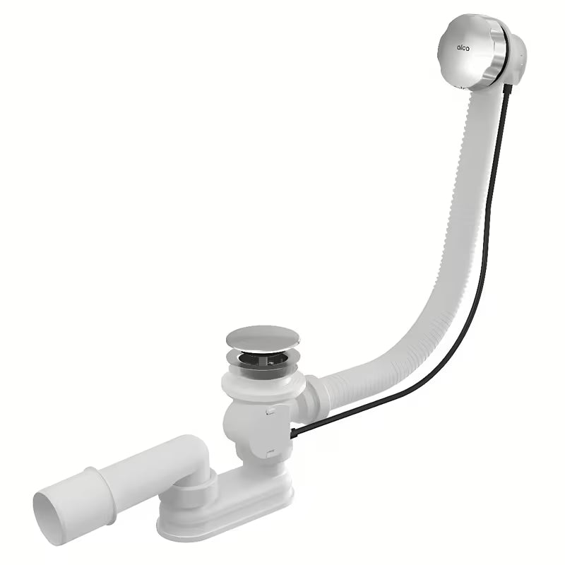 Kromirani odljevno preljevna garnitura za kadu Alca s odvodno-preljevnom garniturom pro kade s otvorom odvoda Ø52 mm