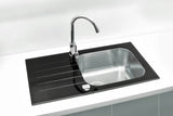 Crni sudoper  Alveus Altone 20 s ocjeđivačem pro ugradnja na radnu ploču