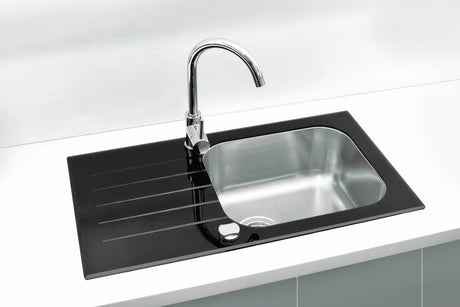 Crni sudoper  Alveus Altone 20 s ocjeđivačem pro ugradnja na radnu ploču