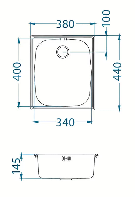 Ugradbeni nehrđajući kuhinjski jednostruki sudoper Alveus Basic 10 bez ocjeđivača u izvedbi SAT