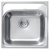 Inox ugradbeni sudoper  Alveus Basic 140 bez ocjeđivača, s preljevom i otvorom pro za slavinu.