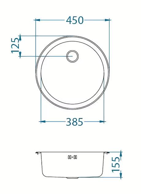 Okrugli nehrđajući sudoper  Alveus Form 10 pro za ugradnju u radnu ploču