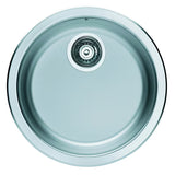 Alveus Form 10 okrugli nehrđajući kuhinjski jednostruki sudoper bez ocjeđivača pro montaža na radnu ploču