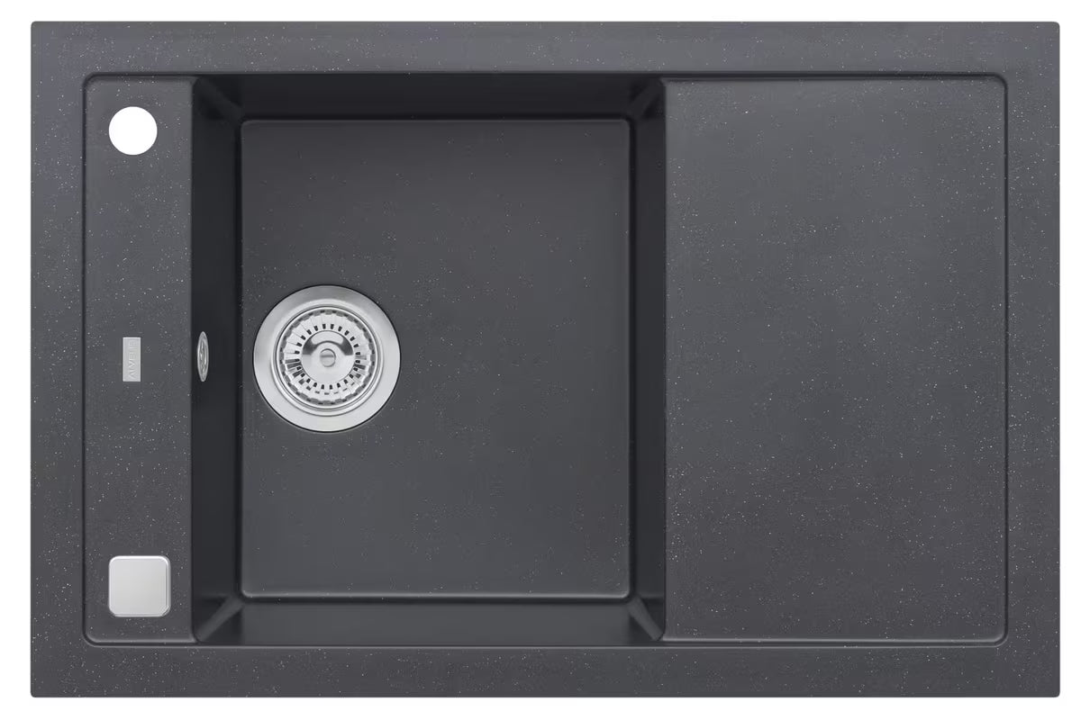 Crni granitni sudoper  Alveus Formic 30 s ocjeđivačem i reverzibilnom izvedbom