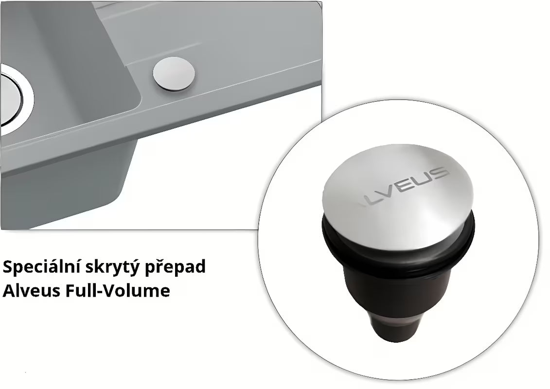 Granitni sudoper  Alveus Intermezzo 130 s ocjedom u boji beton