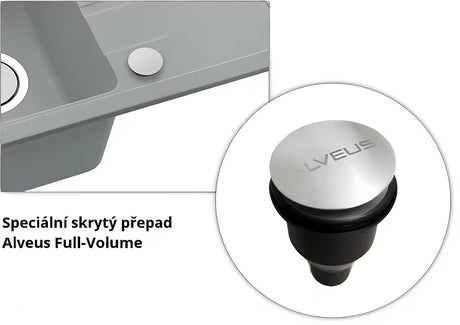 Alveus Intermezzo 30 granitni sudoper  s ocjeđivačem u boji betona