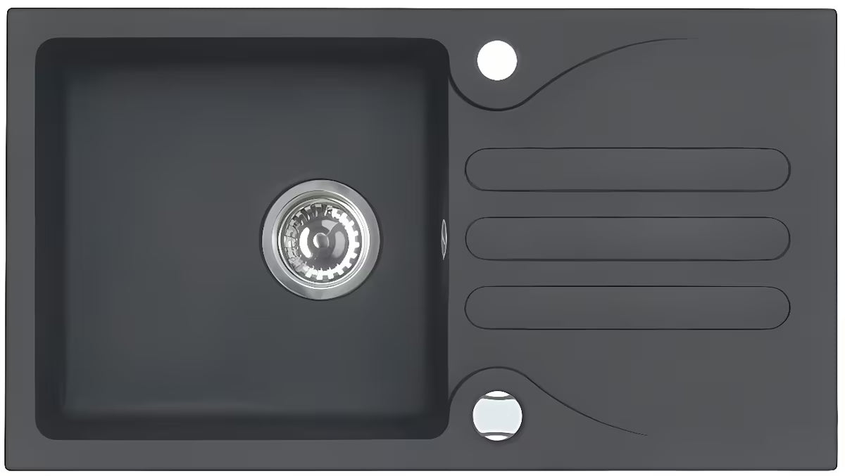 Granitni sudoper  Alveus s ocjeđivačem 77 x 43 cm u crnoj boji Black 91