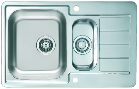 Ugradbeni nehrđajući sudoper  Alveus Line 70 Maxim I s ocjeđivačem i manjom kadicom