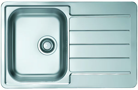 Nehrđajući ugradbeni sudoper  Alveus Line 80 s ocjeđivačem i sitastim odvodom s preljevom