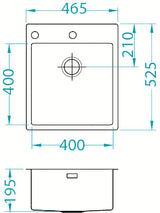 Inox kuhinjski jednostruki sudoper Alveus Pure 20 bez ocjeđivača, pro ugradnja na radnu ploču