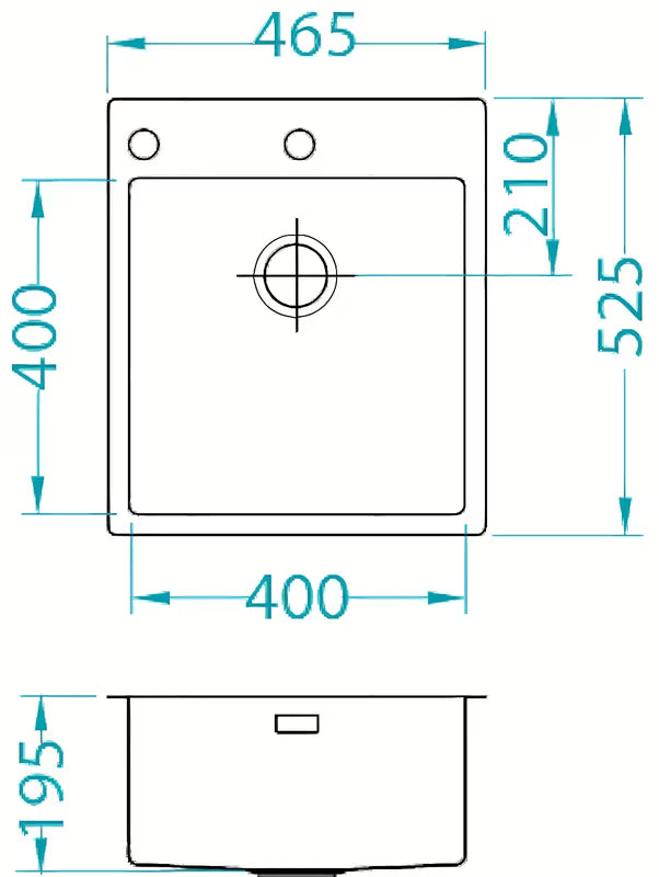 Inox kuhinjski jednostruki sudoper Alveus Pure 20 bez ocjeđivača, pro ugradnja na radnu ploču