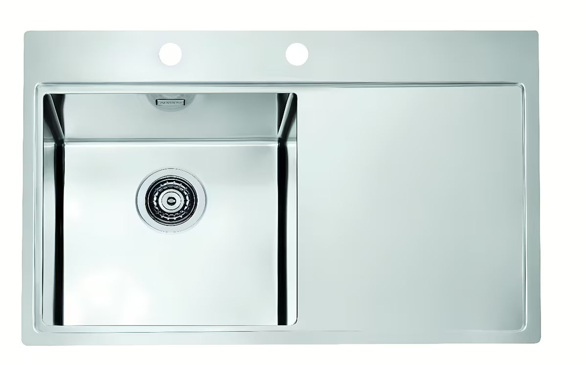 Inox sudoper  Alveus Pure 40 s ocjeđivačem i koritom lijevo, pro ugradnja na radnu ploču.