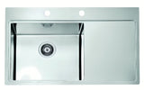 Inox sudoper  Alveus Pure 50 s ocjeđivačem s koritom lijevo