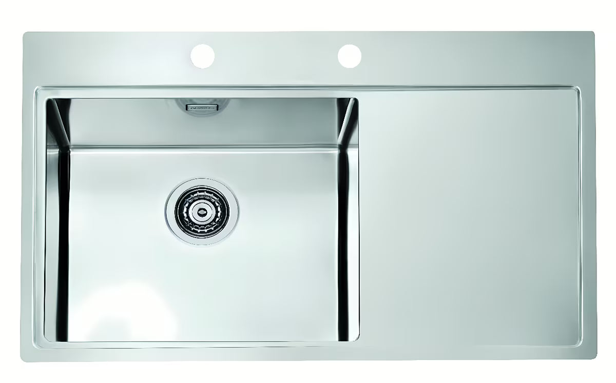 Inox sudoper  Alveus Pure 50 s ocjeđivačem s koritom lijevo