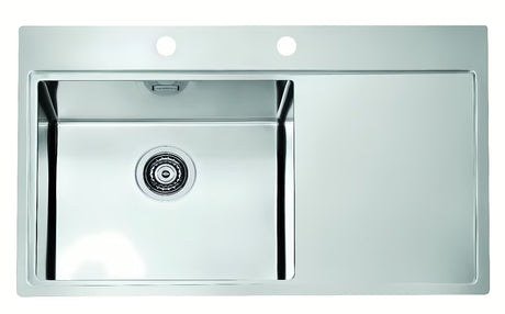 Inox sudoper  Alveus Pure 50 s ocjeđivačem s koritom lijevo