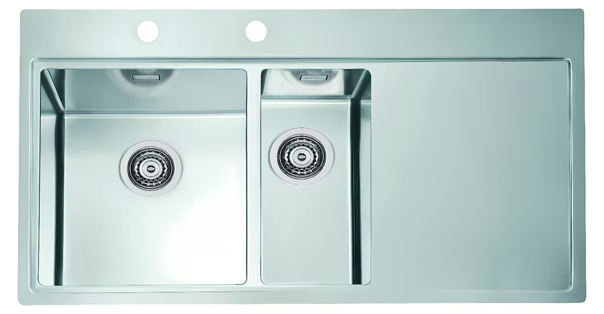 Inox sudoper  Alveus Pure 60 s ocjeđivačem pro ugradnja na radnu ploču