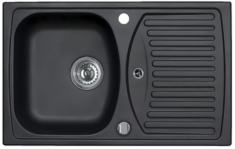 Alveus Record 30 granitni kuhinjski jednostruki sudoper s ocjeđivačem u antracit boji