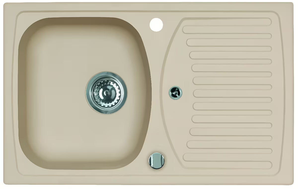 Bež granitni sudoper  Alveus Record 30 s ocjedom i otvorom pro slavinu