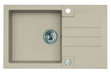 Bež granitni sudoper  Alveus Rock 130 s ocjeđivačem, montaža na radnu ploču