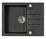 Crni granitni sudoper  Alveus Rock 30 s ocjeđivačem, montaža na radnu ploču