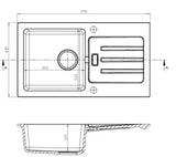 Alveus Victoria 30 granitni sudoper  s ocjeđivačem u antracit boji